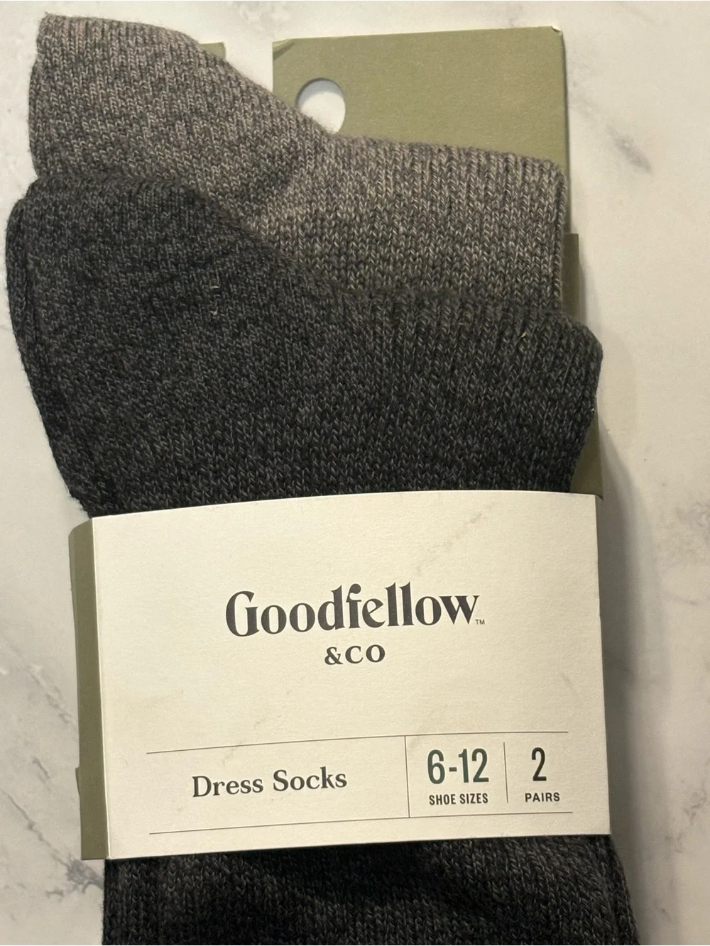 Goodfellow & Co Charcoal Gray Men's Dress Socks - 2 Pack